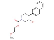 2-methoxyethyl (3S*,4S*)-3-hydroxy-4-(2-naphthyl)piperidine-1-carboxylate