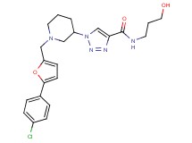 1-(1-{[5-(4-chlorophenyl)-2-furyl]methyl}-3-piperidinyl)-N-(3-hydroxypropyl)-1H-1,2,3-triazole-4-carboxamide