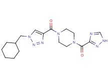 1-{[1-(cyclohexylmethyl)-1H-1,2,3-triazol-4-yl]carbonyl}-4-(1H-1,2,4-triazol-3-ylcarbonyl)piperazine