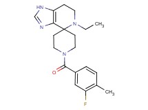 5-ethyl-1'-(3-fluoro-4-methylbenzoyl)-1,5,6,7-tetrahydrospiro[imidazo[4,5-c]pyridine-4,4'-piperidine]