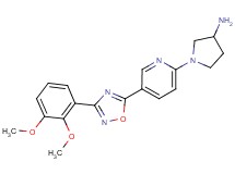1-{5-[3-(2,3-dimethoxyphenyl)-1,2,4-oxadiazol-5-yl]pyridin-2-yl}pyrrolidin-3-amine