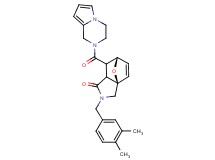 (3aR*,6S*)-7-(3,4-dihydropyrrolo[1,2-a]pyrazin-2(1H)-ylcarbonyl)-2-(3,4-dimethylbenzyl)-2,3,7,7a-tetrahydro-3a,6-epoxyisoindol-1(6H)-one