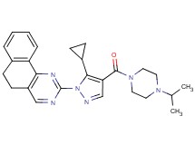 2-{5-cyclopropyl-4-[(4-isopropyl-1-piperazinyl)carbonyl]-1H-pyrazol-1-yl}-5,6-dihydrobenzo[h]quinazoline