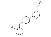 2-({4-[6-(methoxymethyl)pyrimidin-4-yl]piperazin-1-yl}methyl)benzonitrile