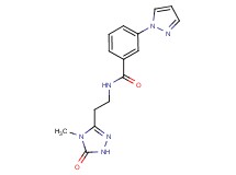 N-[2-(4-methyl-5-oxo-4,5-dihydro-1H-1,2,4-triazol-3-yl)ethyl]-3-(1H-pyrazol-1-yl)benzamide