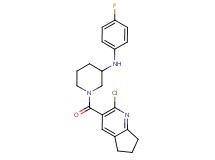 1-[(2-chloro-6,7-dihydro-5H-cyclopenta[b]pyridin-3-yl)carbonyl]-N-(4-fluorophenyl)-3-piperidinamine