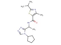 N-[1-(4-cyclopentyl-4H-1,2,4-triazol-3-yl)ethyl]-2-isopropyl-4-methyl-1,3-thiazole-5-carboxamide