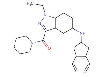 N-(2,3-dihydro-1H-inden-2-yl)-1-ethyl-3-(1-piperidinylcarbonyl)-4,5,6,7-tetrahydro-1H-indazol-5-amine
