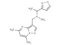 N-[(5,7-dimethylpyrazolo[1,5-a]pyrimidin-3-yl)methyl]-1-isoxazol-3-yl-N-methylethanamine