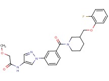 N-{1-[3-({3-[(2-fluorophenoxy)methyl]-1-piperidinyl}carbonyl)phenyl]-1H-pyrazol-4-yl}-2-methoxyacetamide