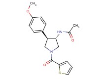 N-[(3S*,4R*)-4-(4-methoxyphenyl)-1-(2-thienylcarbonyl)-3-pyrrolidinyl]acetamide