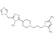 1-[3-(3,5-dimethyl-1H-pyrazol-1-yl)propyl]-4-[4-methyl-5-(1H-1,2,4-triazol-1-ylmethyl)-4H-1,2,4-triazol-3-yl]piperidine