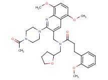 N-{[2-(4-acetyl-1-piperazinyl)-5,8-dimethoxy-3-quinolinyl]methyl}-3-(2-methoxyphenyl)-N-(tetrahydro-2-furanylmethyl)propanamide