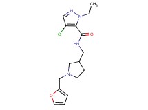 4-chloro-1-ethyl-N-{[1-(2-furylmethyl)pyrrolidin-3-yl]methyl}-1H-pyrazole-5-carboxamide
