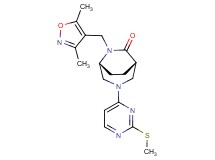 (1S*,5R*)-6-[(3,5-dimethyl-4-isoxazolyl)methyl]-3-[2-(methylthio)-4-pyrimidinyl]-3,6-diazabicyclo[3.2.2]nonan-7-one