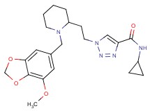 N-cyclopropyl-1-(2-{1-[(7-methoxy-1,3-benzodioxol-5-yl)methyl]-2-piperidinyl}ethyl)-1H-1,2,3-triazole-4-carboxamide