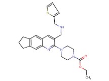 ethyl 4-(3-{[(2-thienylmethyl)amino]methyl}-7,8-dihydro-6H-cyclopenta[g]quinolin-2-yl)-1-piperazinecarboxylate