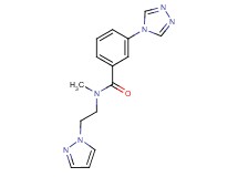 N-methyl-N-[2-(1H-pyrazol-1-yl)ethyl]-3-(4H-1,2,4-triazol-4-yl)benzamide