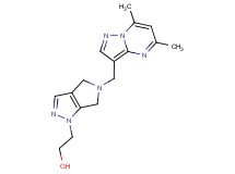 2-[5-[(5,7-dimethylpyrazolo[1,5-a]pyrimidin-3-yl)methyl]-5,6-dihydropyrrolo[3,4-c]pyrazol-1(4H)-yl]ethanol
