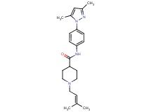 N-[4-(3,5-dimethyl-1H-pyrazol-1-yl)phenyl]-1-(3-methyl-2-buten-1-yl)-4-piperidinecarboxamide