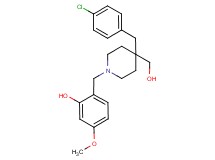 2-{[4-(4-chlorobenzyl)-4-(hydroxymethyl)-1-piperidinyl]methyl}-5-methoxyphenol
