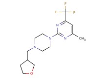 4-methyl-2-[4-(tetrahydro-3-furanylmethyl)-1-piperazinyl]-6-(trifluoromethyl)pyrimidine