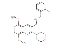 (2-chlorobenzyl){[5,8-dimethoxy-2-(4-morpholinyl)-3-quinolinyl]methyl}amine