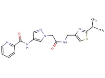 N-[1-(2-{[(2-isopropyl-1,3-thiazol-4-yl)methyl]amino}-2-oxoethyl)-1H-pyrazol-4-yl]-2-pyridinecarboxamide