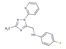 (4-fluorophenyl)[(3-methyl-1-pyridin-2-yl-1H-1,2,4-triazol-5-yl)methyl]amine