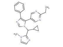 5-{1-[cyclopropyl(1-methyl-1H-imidazol-2-yl)methyl]-4-phenyl-1H-imidazol-5-yl}-2-ethylpyrimidine