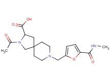 2-acetyl-8-({5-[(methylamino)carbonyl]-2-furyl}methyl)-2,8-diazaspiro[4.5]decane-3-carboxylic acid