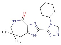 2-(4-cyclohexyl-4H-1,2,4-triazol-3-yl)-7,7-dimethyl-5,6,7,8-tetrahydroimidazo[4,5-c]azepin-4(1H)-one