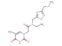 N-ethyl-N-{[3-(methoxymethyl)-1,2,4-oxadiazol-5-yl]methyl}-2-(5-methyl-2,4-dioxo-3,4-dihydropyrimidin-1(2H)-yl)acetamide