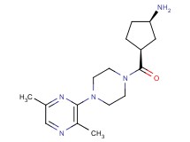 (rel-(1R,3S)-3-{[4-(3,6-dimethyl-2-pyrazinyl)-1-piperazinyl]carbonyl}cyclopentyl)amine dihydrochloride