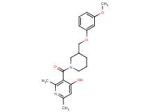 3-({3-[(3-methoxyphenoxy)methyl]-1-piperidinyl}carbonyl)-2,6-dimethyl-4-pyridinol