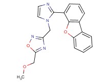 3-[(2-dibenzo[b,d]furan-4-yl-1H-imidazol-1-yl)methyl]-5-(methoxymethyl)-1,2,4-oxadiazole