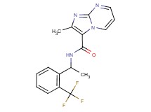 2-methyl-N-{1-[2-(trifluoromethyl)phenyl]ethyl}imidazo[1,2-a]pyrimidine-3-carboxamide