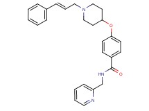 4-({1-[(2E)-3-phenyl-2-propen-1-yl]-4-piperidinyl}oxy)-N-(2-pyridinylmethyl)benzamide