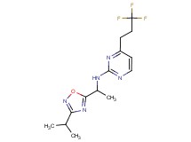 N-[1-(3-isopropyl-1,2,4-oxadiazol-5-yl)ethyl]-4-(3,3,3-trifluoropropyl)pyrimidin-2-amine
