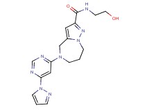 N-(2-hydroxyethyl)-5-[6-(1H-pyrazol-1-yl)pyrimidin-4-yl]-5,6,7,8-tetrahydro-4H-pyrazolo[1,5-a][1,4]diazepine-2-carboxamide