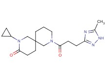 2-cyclopropyl-8-[3-(5-methyl-1H-1,2,4-triazol-3-yl)propanoyl]-2,8-diazaspiro[5.5]undecan-3-one