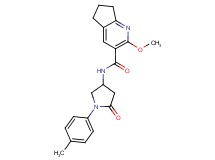2-methoxy-N-[1-(4-methylphenyl)-5-oxo-3-pyrrolidinyl]-6,7-dihydro-5H-cyclopenta[b]pyridine-3-carboxamide