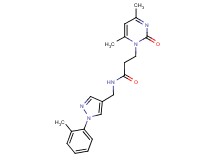 3-(4,6-dimethyl-2-oxopyrimidin-1(2H)-yl)-N-{[1-(2-methylphenyl)-1H-pyrazol-4-yl]methyl}propanamide