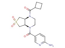 5-{[(4aS*,7aR*)-4-(cyclobutylcarbonyl)-6,6-dioxidohexahydrothieno[3,4-b]pyrazin-1(2H)-yl]carbonyl}-2-pyridinamine