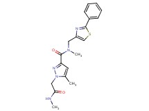 N,5-dimethyl-1-[2-(methylamino)-2-oxoethyl]-N-[(2-phenyl-1,3-thiazol-4-yl)methyl]-1H-pyrazole-3-carboxamide