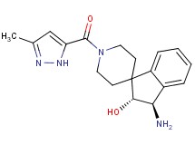 (2R*,3R*)-3-amino-1'-[(3-methyl-1H-pyrazol-5-yl)carbonyl]-2,3-dihydrospiro[indene-1,4'-piperidin]-2-ol
