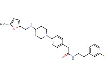 N-[2-(3-fluorophenyl)ethyl]-2-[4-(4-{[(5-methyl-2-furyl)methyl]amino}-1-piperidinyl)phenyl]acetamide