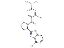 N,N,4-trimethyl-5-{[2-(4-methyl-1H-benzimidazol-2-yl)-1-pyrrolidinyl]carbonyl}-2-pyrimidinamine