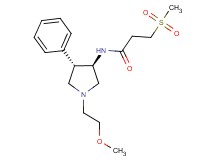 N-[rel-(3R,4S)-1-(2-methoxyethyl)-4-phenyl-3-pyrrolidinyl]-3-(methylsulfonyl)propanamide hydrochloride