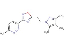 3-methyl-6-{5-[2-(3,4,5-trimethyl-1H-pyrazol-1-yl)ethyl]-1,2,4-oxadiazol-3-yl}pyridazine